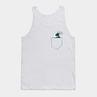 Hokusai breast pocket Tank Top